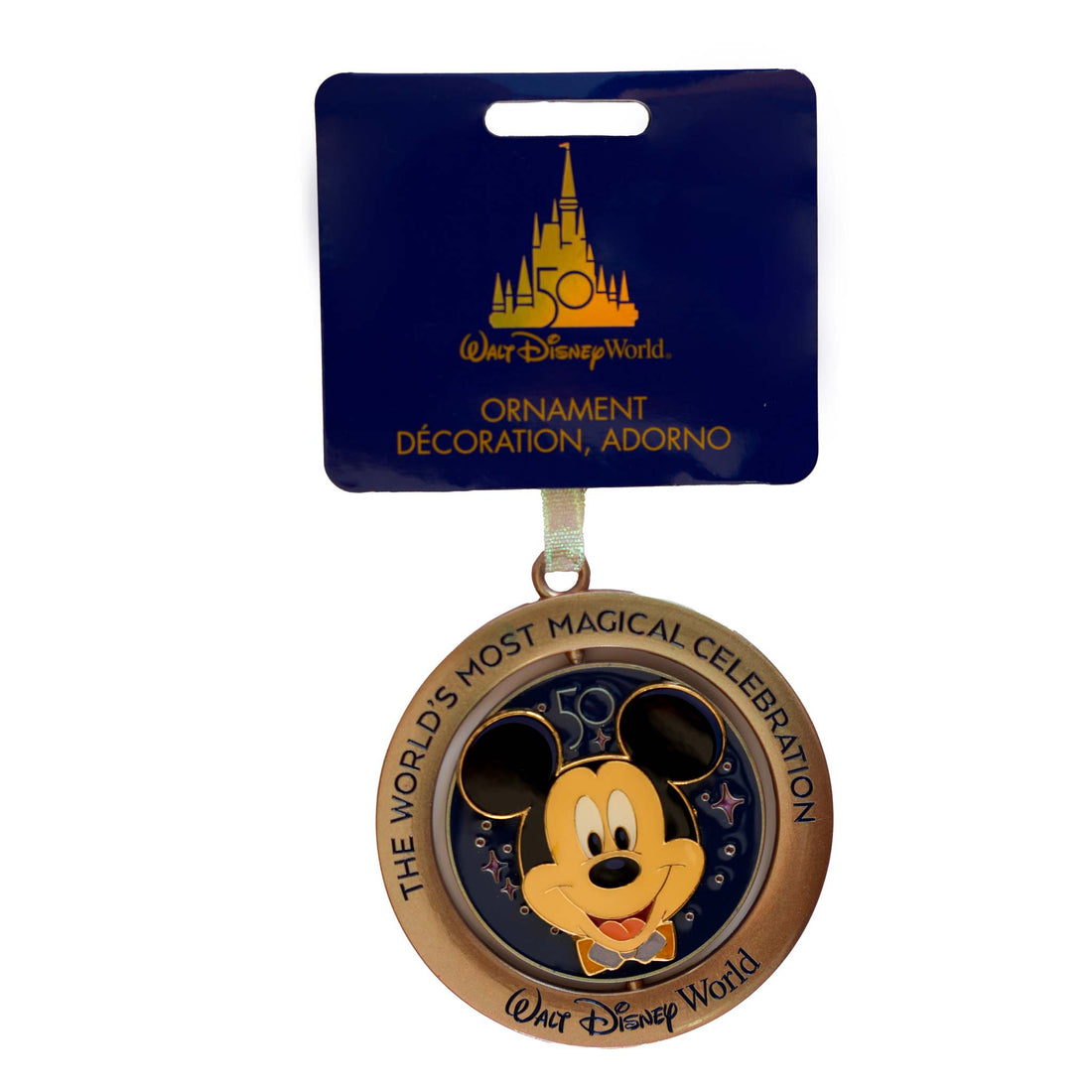 Walt Disney World 50th Anniversary Mickey Mouse Spinning Ornament