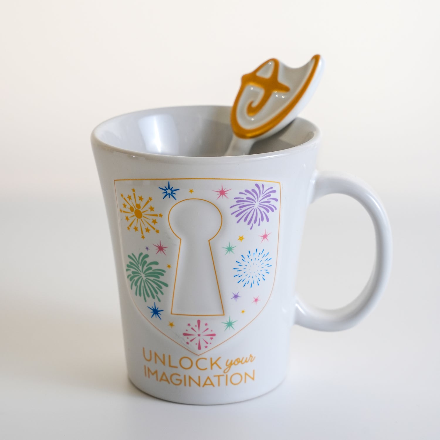 Disney Store Collectible Imagination Key Mug and Spoon Set