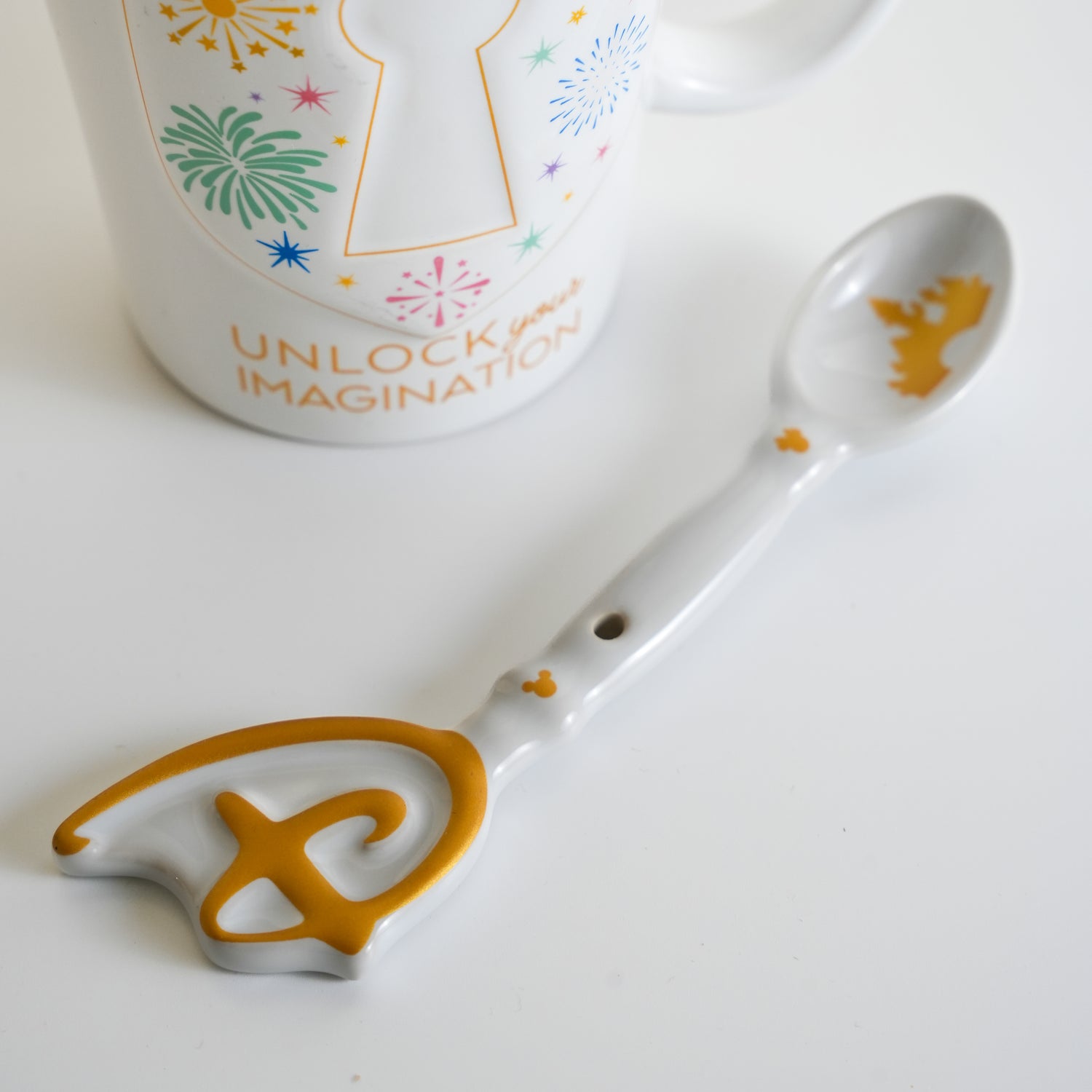 Disney Store Collectible Imagination Key Mug and Spoon Set