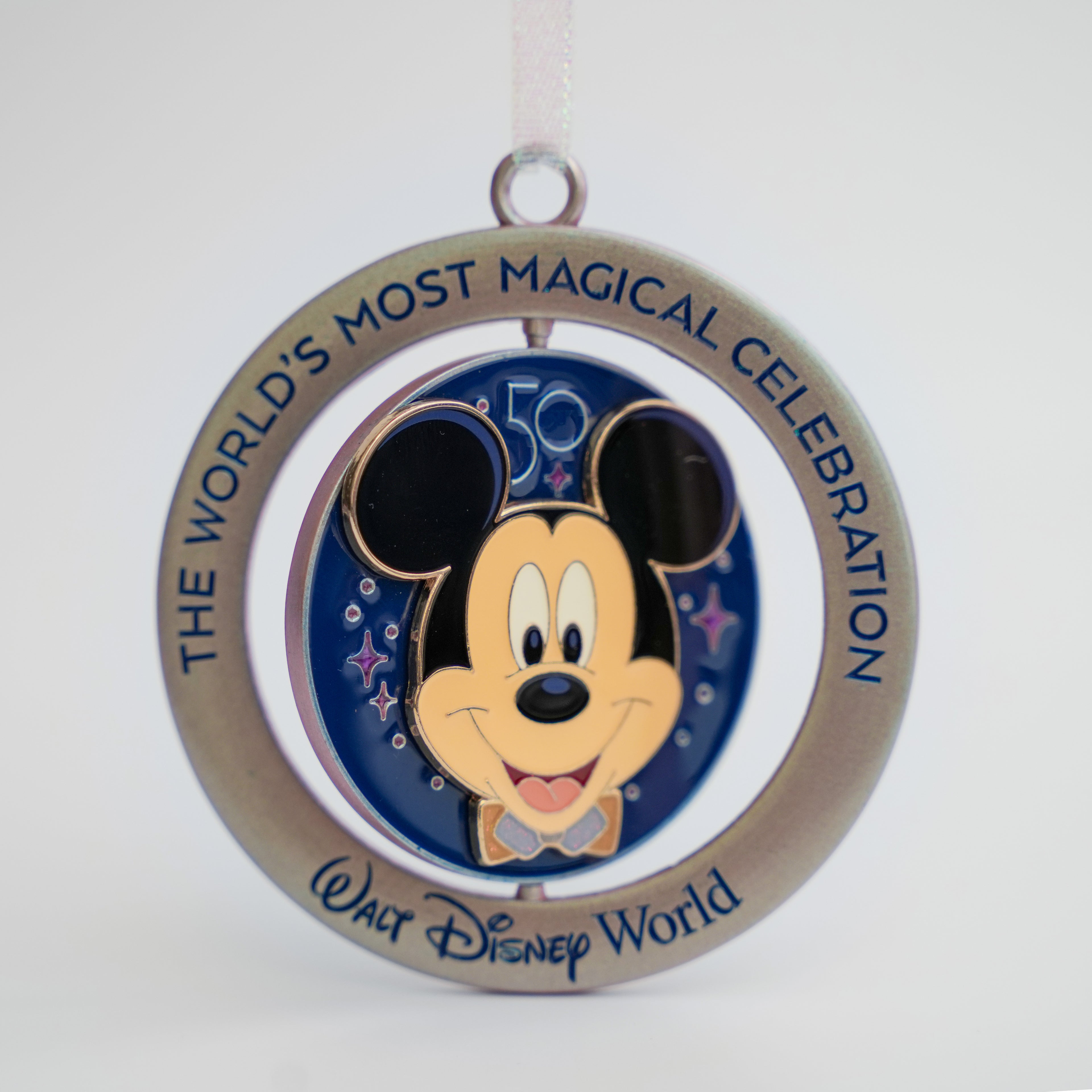 Walt Disney World 50th Anniversary Mickey Mouse Spinning Ornament