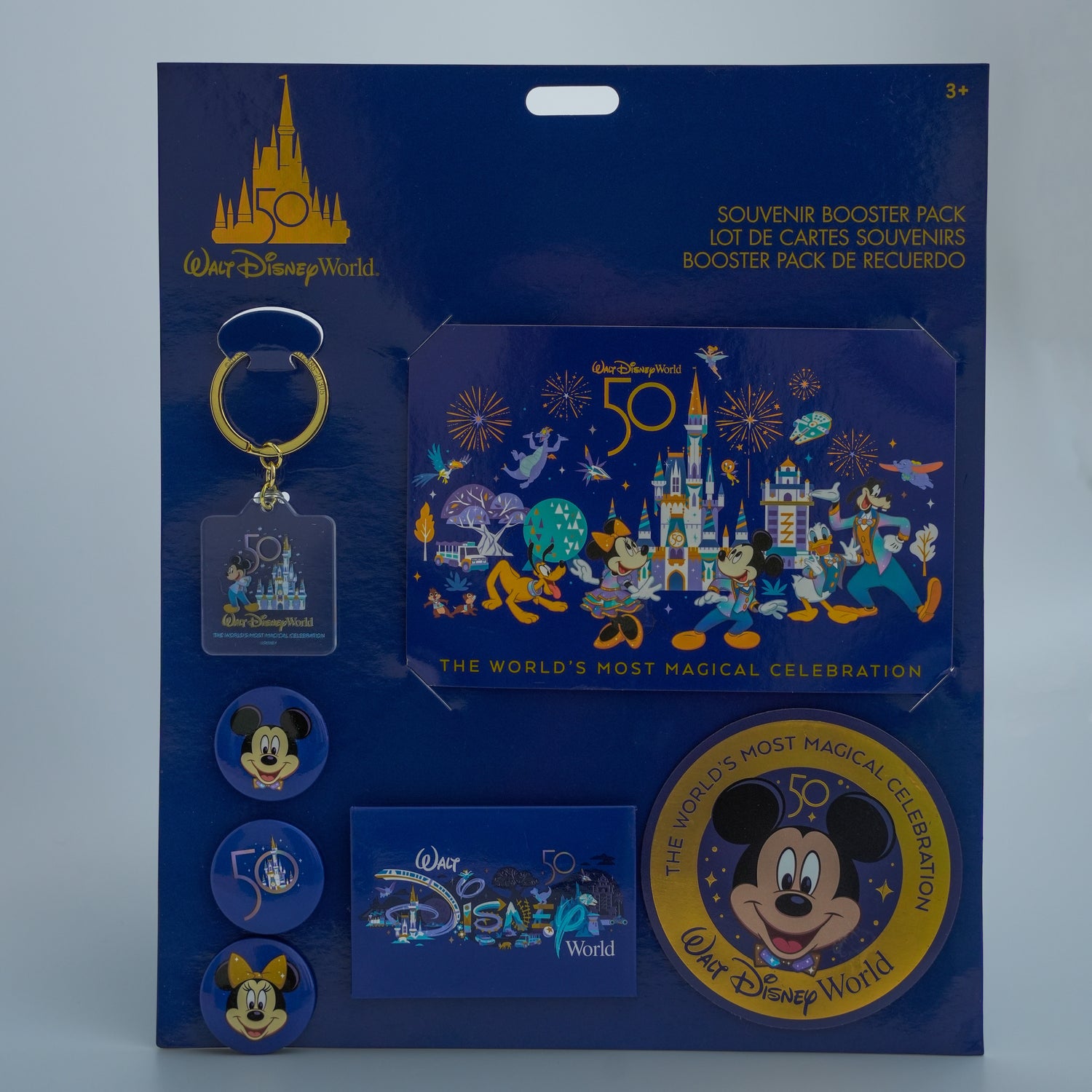 2021 Walt Disney World 50th Anniversary Souvenir Booster Set Magnet Keychain Pin