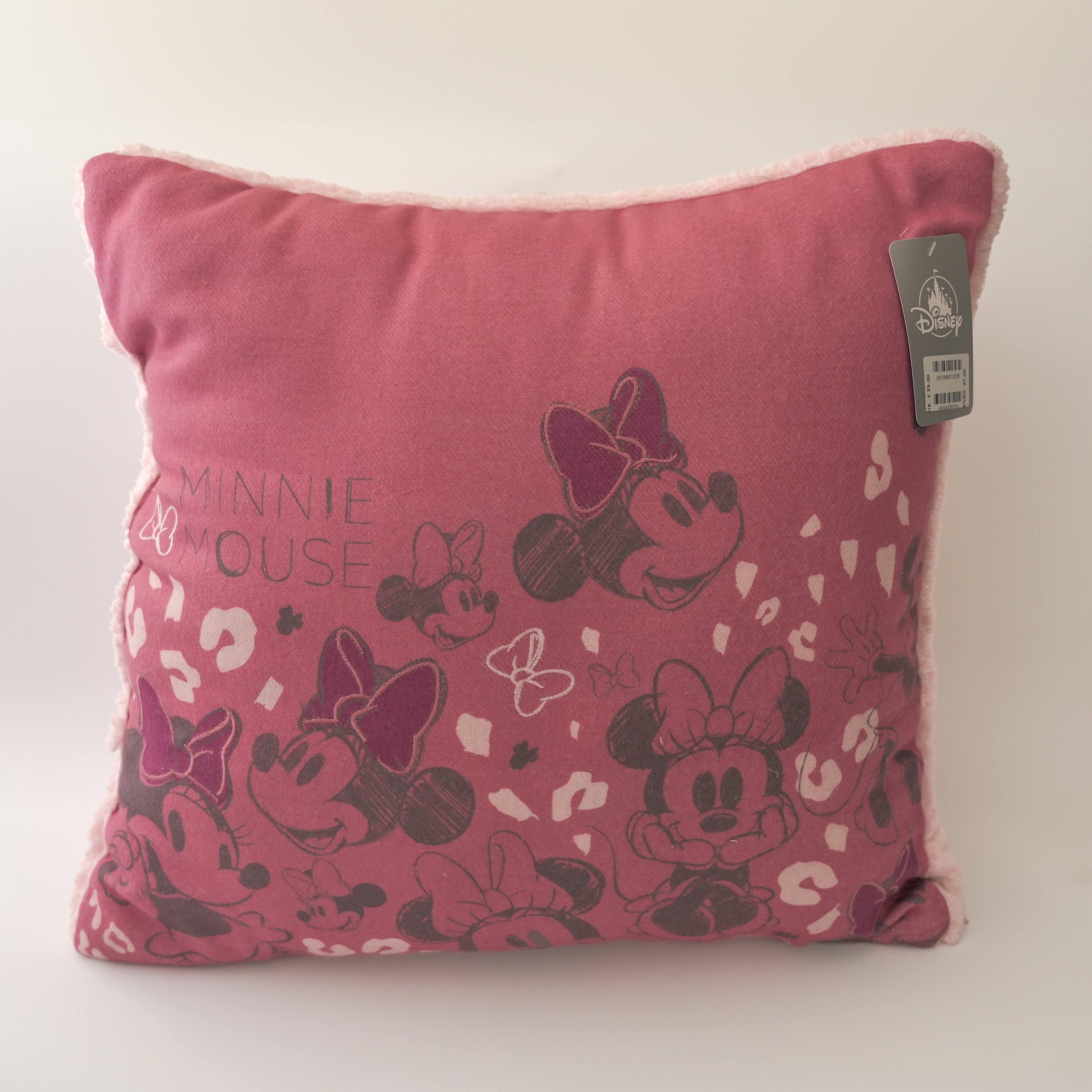 Minnie Mouse Cushion Pink - Applique &amp; Fluffy