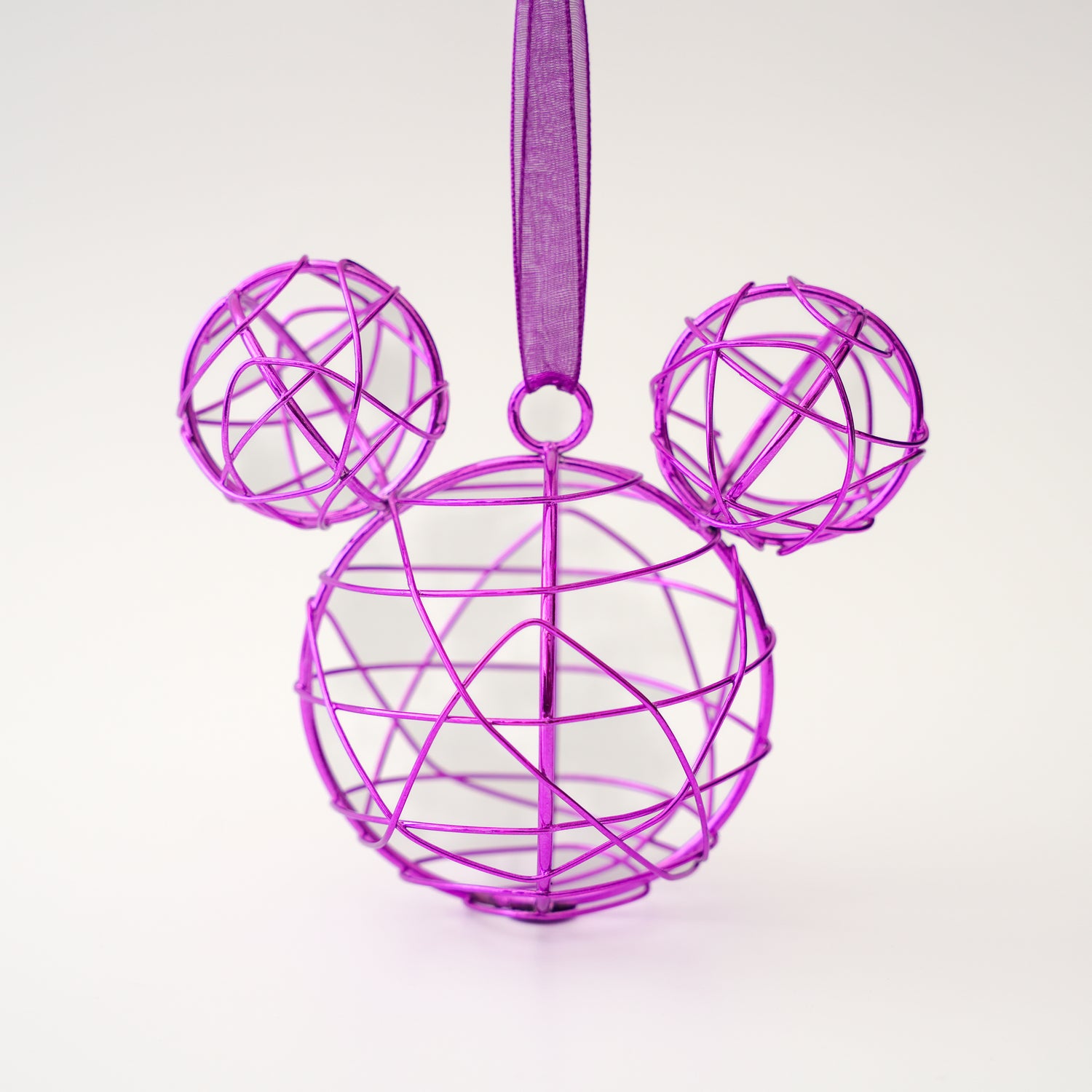 Purple Mickey Metal Head Ornament